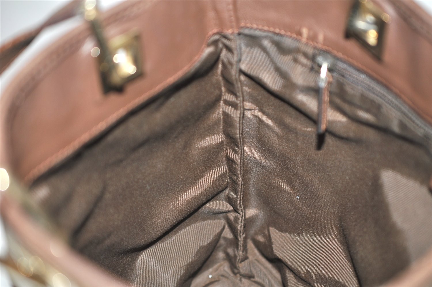 Authentic GUCCI Vintage Shoulder Tote Bag GG Canvas Leather 0021099 Brown 5109K