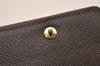 Auth Louis Vuitton Monogram Mini Lin Portefeuille Sarah Wallet Brown LV 5110J