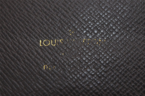 Auth Louis Vuitton Monogram Mini Lin Portefeuille Sarah Wallet Brown LV 5110J