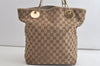 Authentic GUCCI Eclipse Shoulder Tote Bag GG Canvas Leather 120836 Brown 5110K