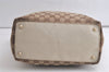 Authentic GUCCI Eclipse Shoulder Tote Bag GG Canvas Leather 120836 Brown 5110K