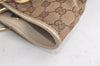 Authentic GUCCI Eclipse Shoulder Tote Bag GG Canvas Leather 120836 Brown 5110K
