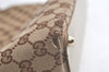 Authentic GUCCI Eclipse Shoulder Tote Bag GG Canvas Leather 120836 Brown 5110K