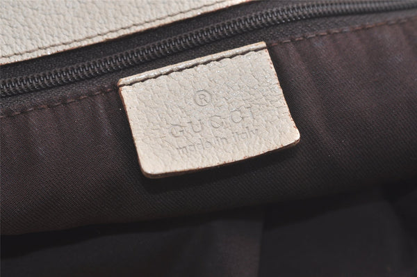 Authentic GUCCI Eclipse Shoulder Tote Bag GG Canvas Leather 120836 Brown 5110K