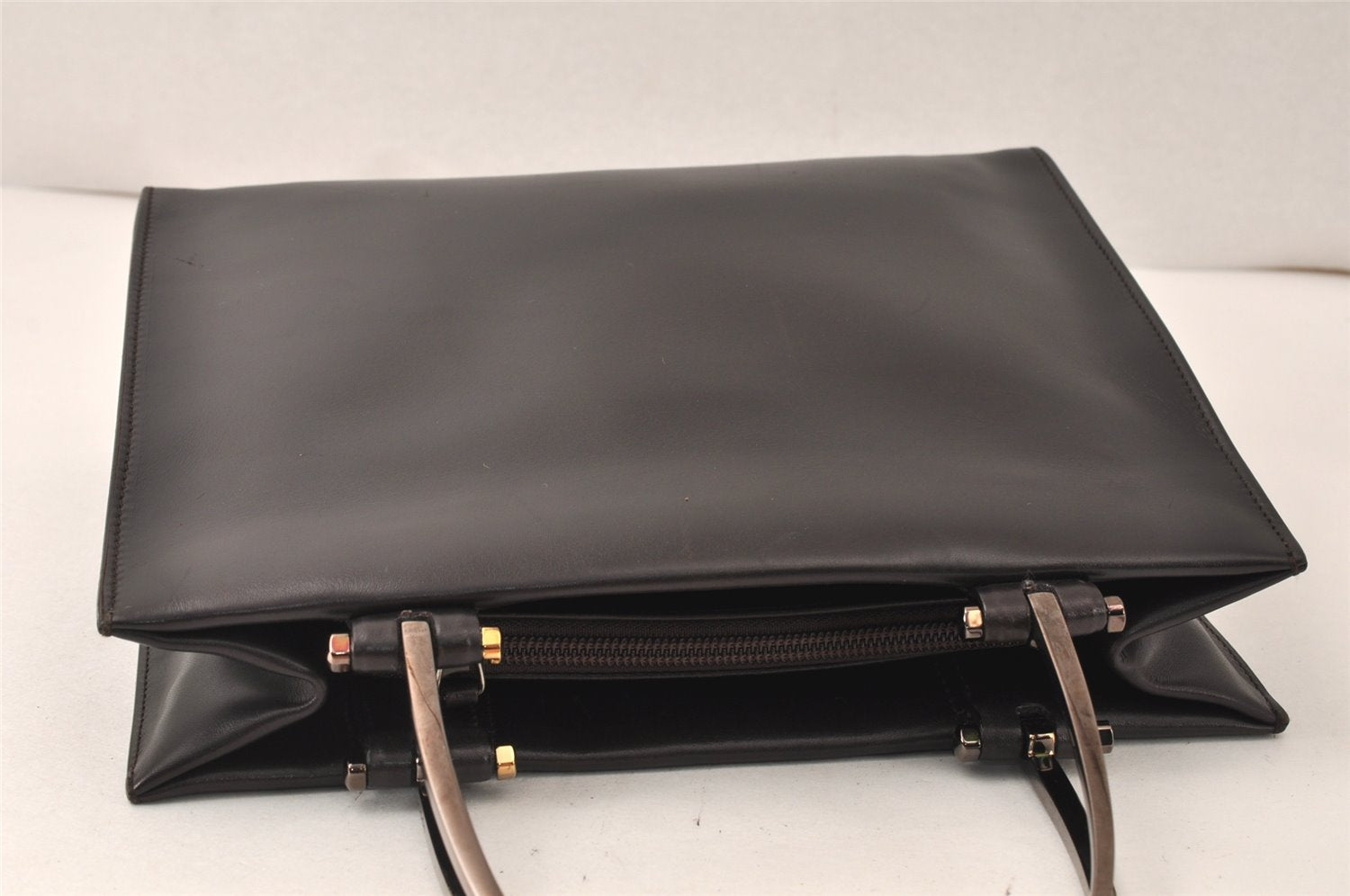 Authentic GUCCI Vintage Hand Bag Purse Leather 0021024 Brown 5111K