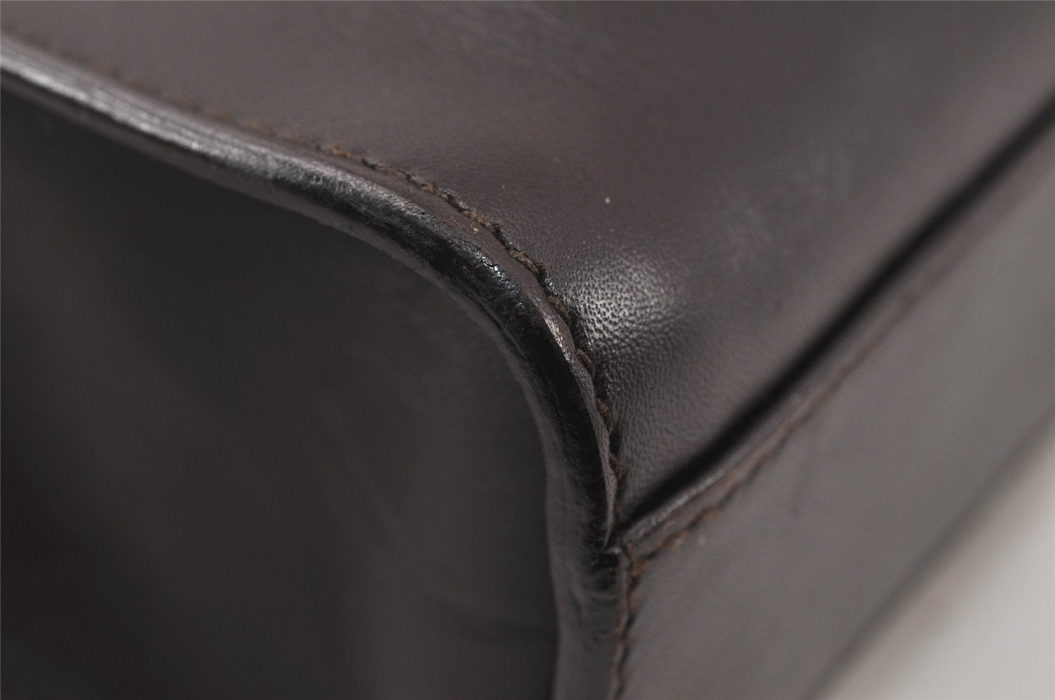 Authentic GUCCI Vintage Hand Bag Purse Leather 0021024 Brown 5111K