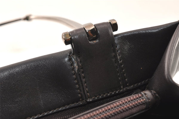 Authentic GUCCI Vintage Hand Bag Purse Leather 0021024 Brown 5111K