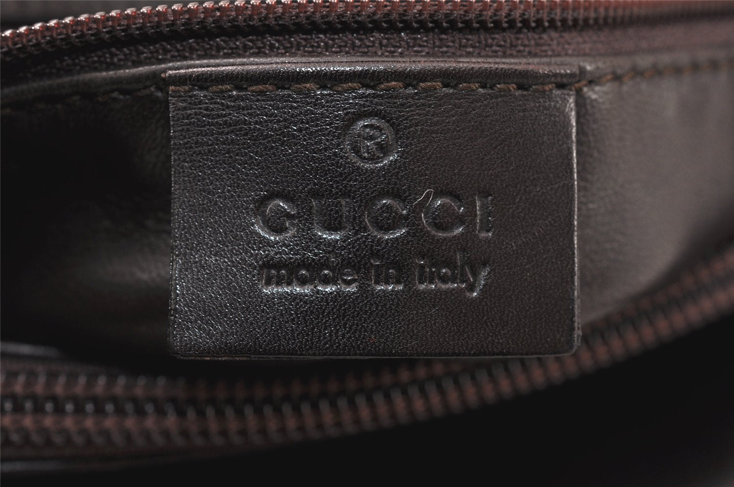 Authentic GUCCI Vintage Hand Bag Purse Leather 0021024 Brown 5111K