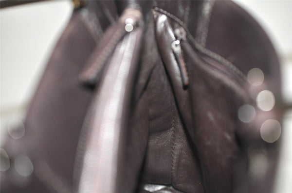 Authentic GUCCI Vintage Hand Bag Purse Leather 0021024 Brown 5111K