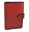 Authentic Louis Vuitton Epi Agenda PM Notebook Cover Red Black R2005E LV 5112J