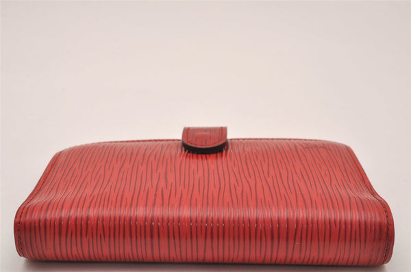 Authentic Louis Vuitton Epi Agenda PM Notebook Cover Red Black R2005E LV 5112J