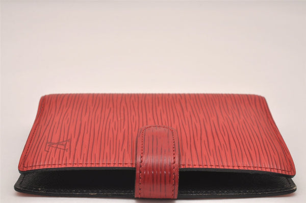 Authentic Louis Vuitton Epi Agenda PM Notebook Cover Red Black R2005E LV 5112J