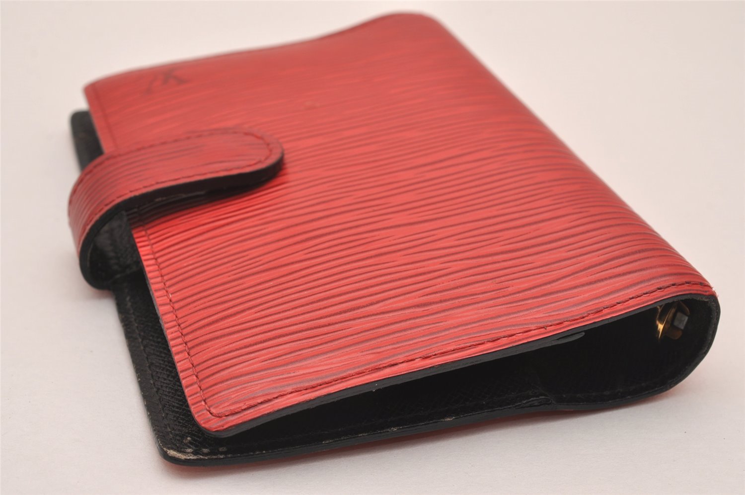 Authentic Louis Vuitton Epi Agenda PM Notebook Cover Red Black R2005E LV 5112J