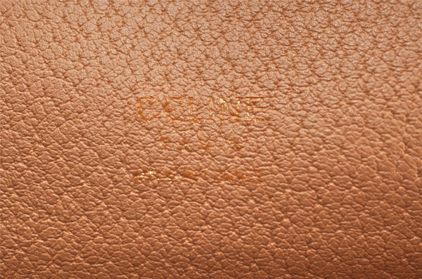 Authentic CELINE Macadam Blason Shoulder Tote Bag PVC Leather Brown 5112K