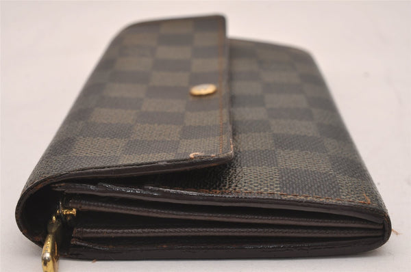 Authentic Louis Vuitton Damier Portefeuille Sarah Long Wallet N61734 LV 5113J