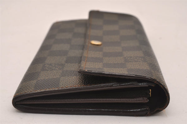Authentic Louis Vuitton Damier Portefeuille Sarah Long Wallet N61734 LV 5113J