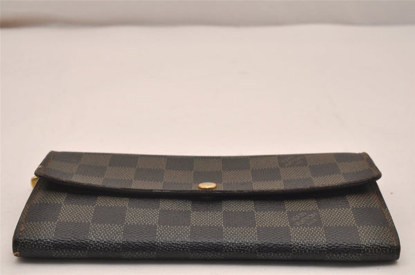 Authentic Louis Vuitton Damier Portefeuille Sarah Long Wallet N61734 LV 5113J