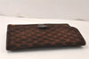 Authentic CELINE Macadam Blason Pattern Clutch Bag Suede Leather Brown 5113K