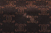 Authentic CELINE Macadam Blason Pattern Clutch Bag Suede Leather Brown 5113K