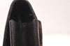 Authentic CELINE Macadam Blason Pattern Clutch Bag Suede Leather Brown 5113K