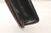 Authentic CELINE Macadam Blason Pattern Clutch Bag Suede Leather Brown 5113K