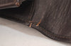 Authentic CELINE Macadam Blason Pattern Clutch Bag Suede Leather Brown 5113K