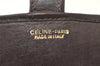 Authentic CELINE Macadam Blason Pattern Clutch Bag Suede Leather Brown 5113K