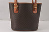 Authentic CELINE Macadam Blason Shoulder Hand Bag PVC Leather Brown 5114K