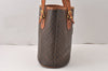 Authentic CELINE Macadam Blason Shoulder Hand Bag PVC Leather Brown 5114K