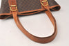 Authentic CELINE Macadam Blason Shoulder Hand Bag PVC Leather Brown 5114K