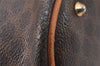 Authentic CELINE Macadam Blason Shoulder Hand Bag PVC Leather Brown 5114K