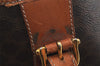 Authentic CELINE Macadam Blason Shoulder Hand Bag PVC Leather Brown 5114K