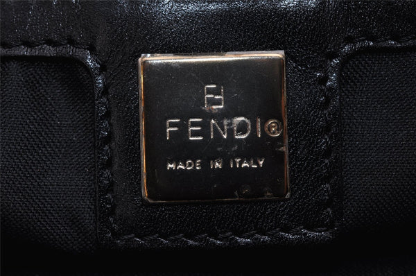 Authentic FENDI Vintage Shoulder Cross Body Bag Purse Nylon Leather Black 5115I