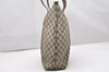 Authentic GUCCI Vintage Shoulder Tote Bag GG PVC Leather Brown 5115K