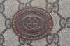 Authentic GUCCI Vintage Shoulder Tote Bag GG PVC Leather Brown 5115K