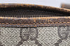 Authentic GUCCI Vintage Shoulder Tote Bag GG PVC Leather Brown 5115K