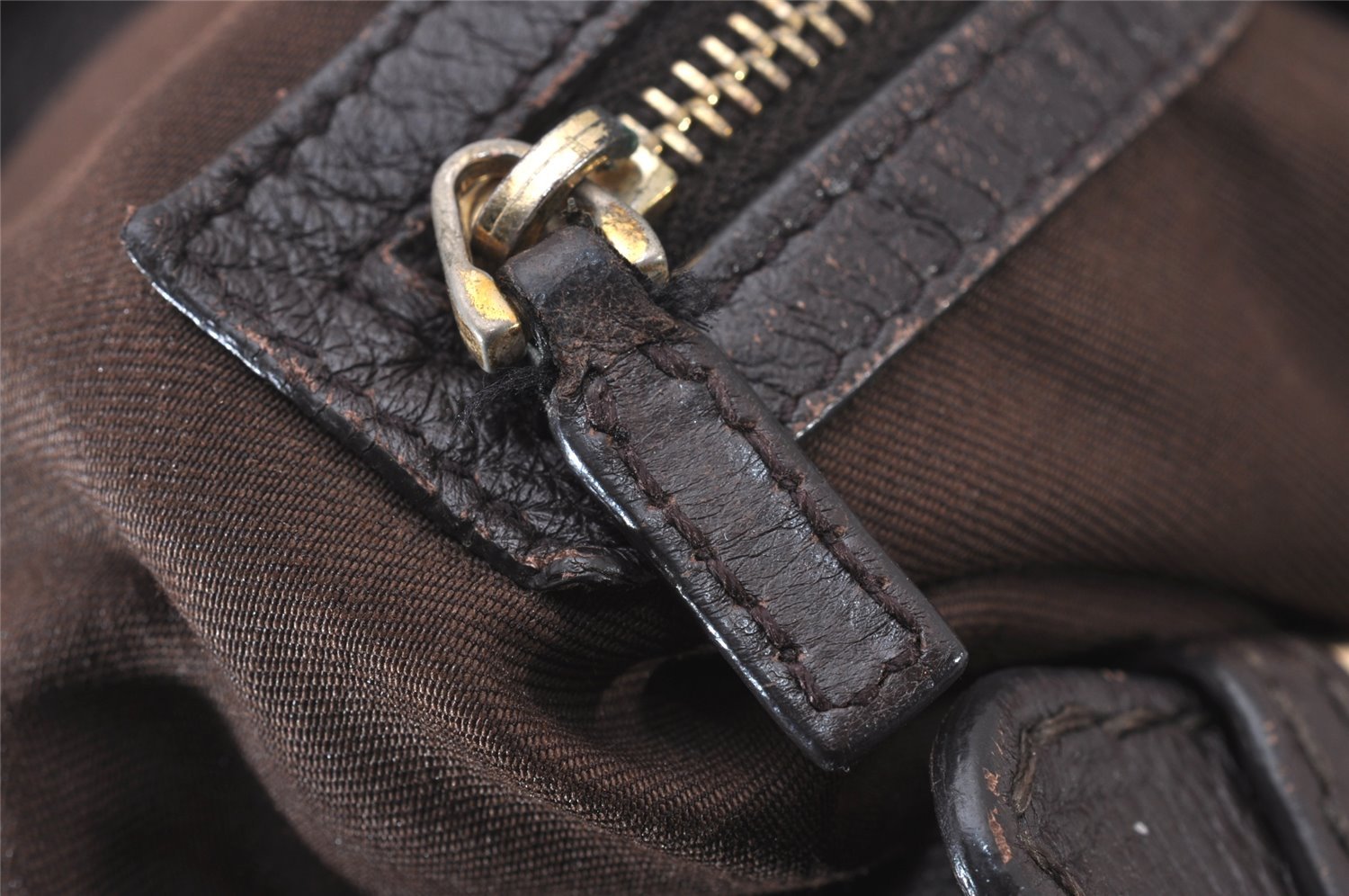 Authentic GUCCI Charlotte Shoulder Tote Bag GG Canvas Leather 203506 Brown 5116I