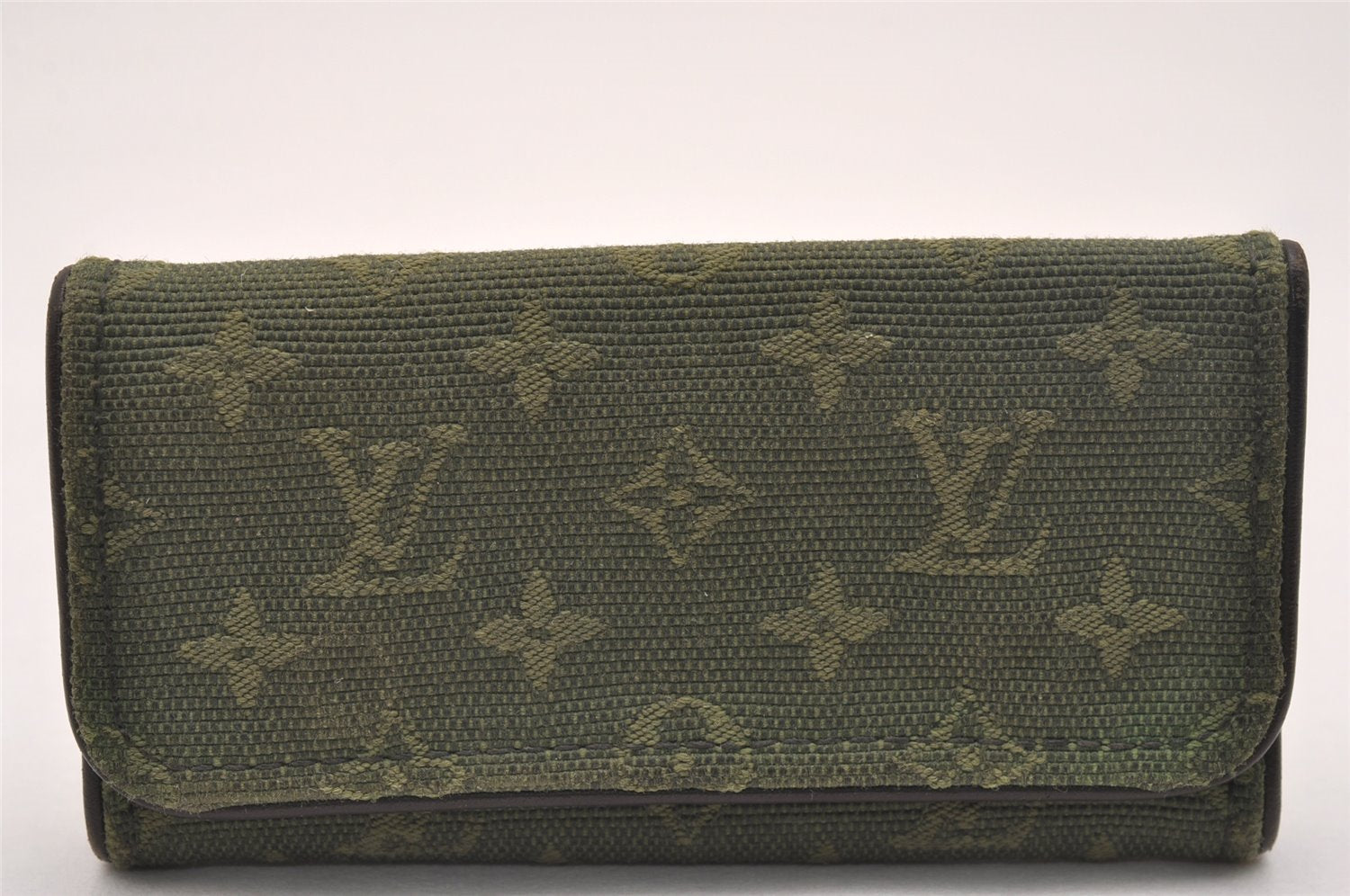 Auth Louis Vuitton Monogram Mini Multicles 4 Four Hooks Key Case Khaki LV 5117J