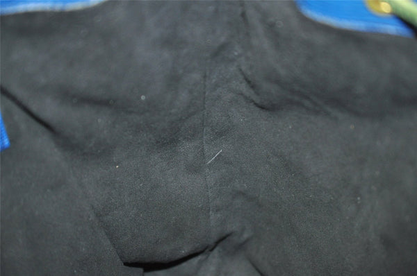 Authentic Louis Vuitton Epi Noe Bi-color Blue Green M44044 Drawstring Bag 5118I