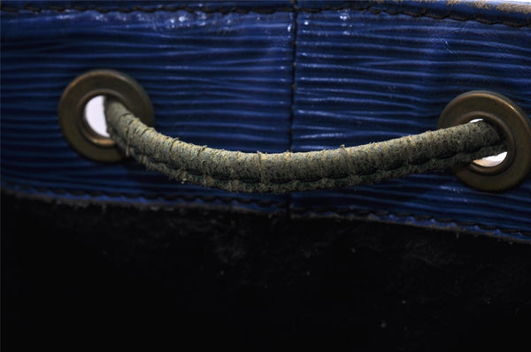 Authentic Louis Vuitton Epi Noe Bi-color Blue Green M44044 Drawstring Bag 5118I