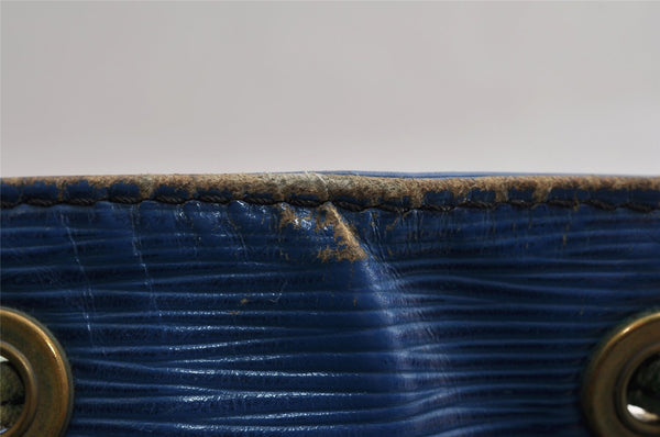 Authentic Louis Vuitton Epi Noe Bi-color Blue Green M44044 Drawstring Bag 5118I