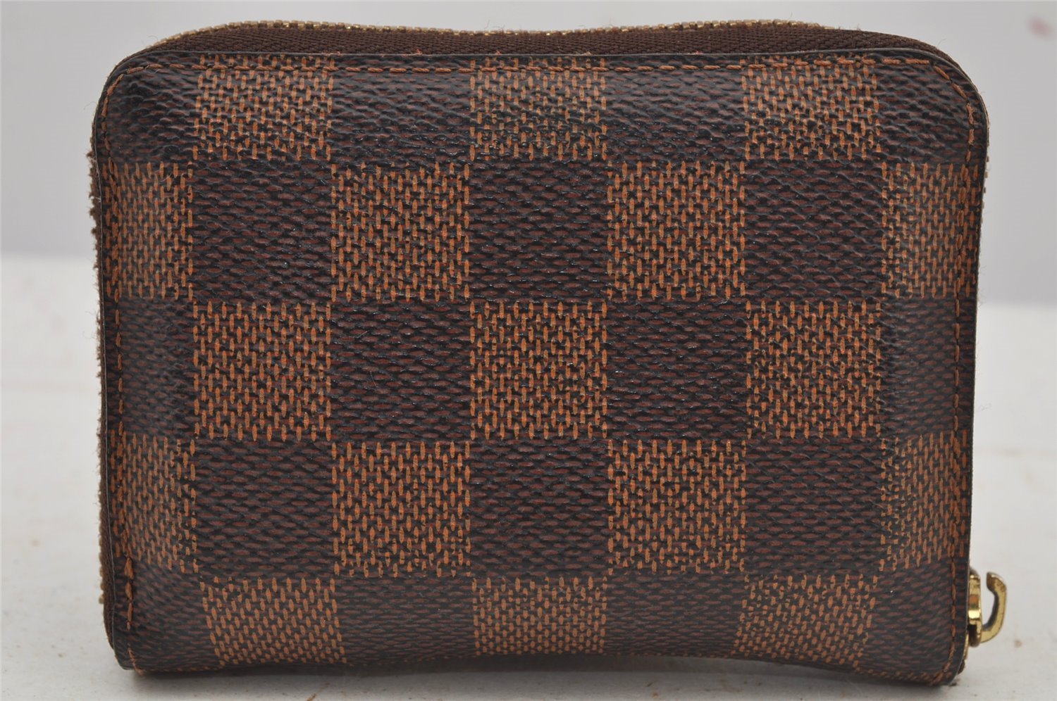 Authentic Louis Vuitton Damier Zippy Coin Purse Wallet N63070 LV Junk 5119J