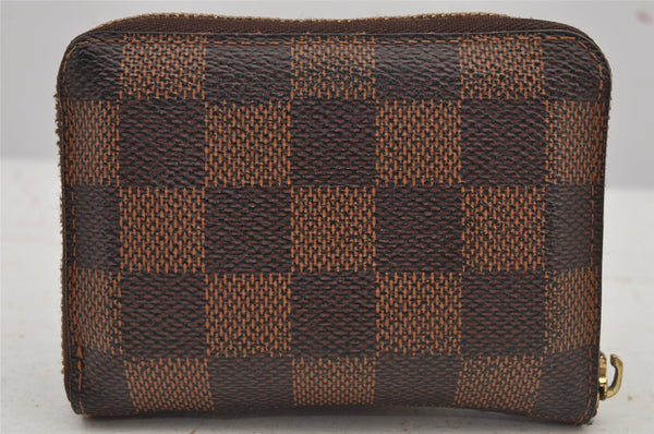 Authentic Louis Vuitton Damier Zippy Coin Purse Wallet N63070 LV Junk 5119J