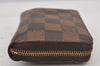 Authentic Louis Vuitton Damier Zippy Coin Purse Wallet N63070 LV Junk 5119J