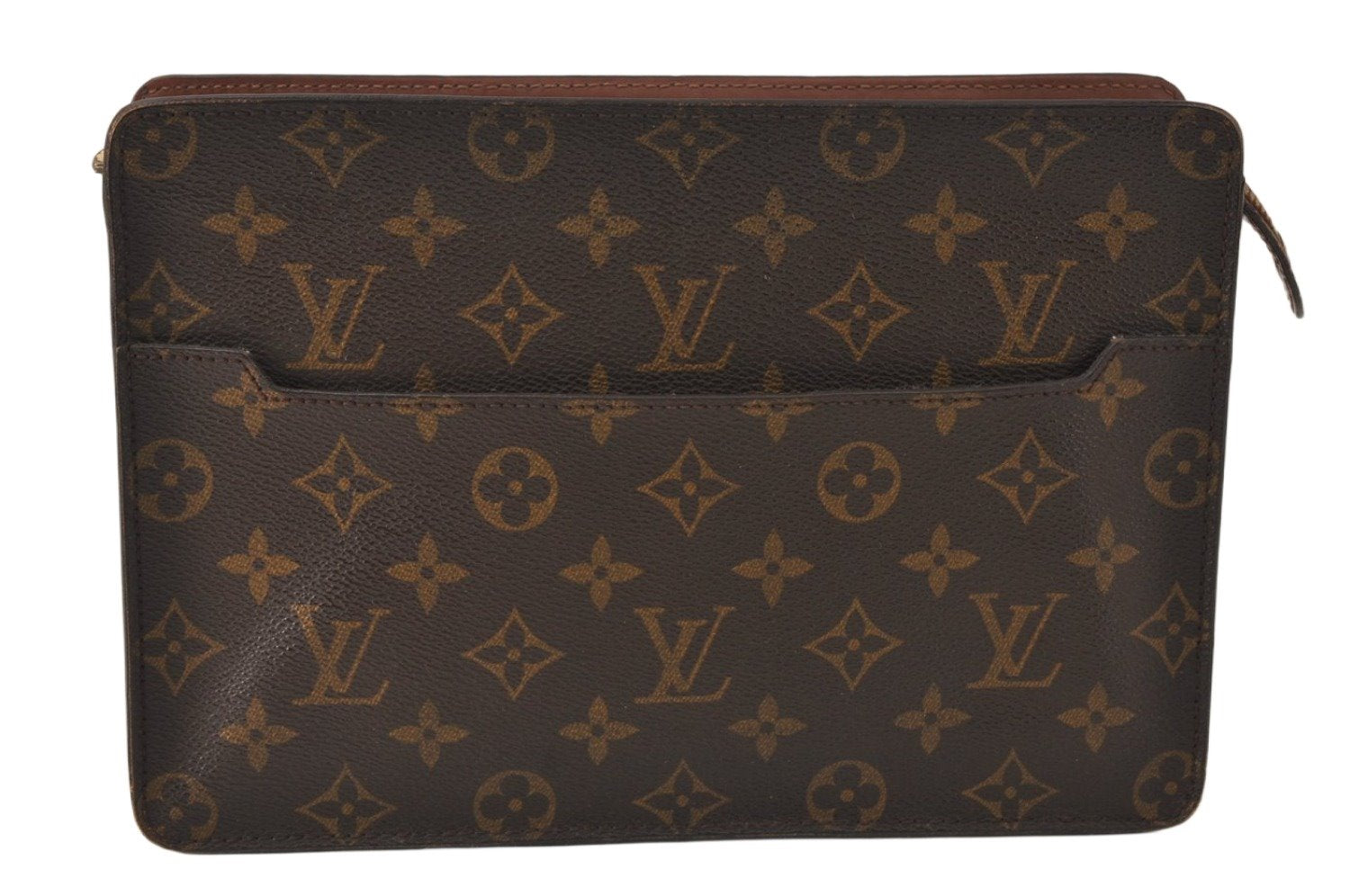 Authentic Louis Vuitton Monogram Pochette Homme Clutch Hand Bag M51795 LV 5119K