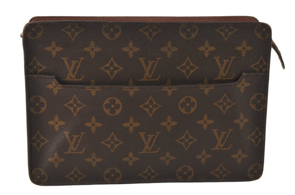 Authentic Louis Vuitton Monogram Pochette Homme Clutch Hand Bag M51795 LV 5119K