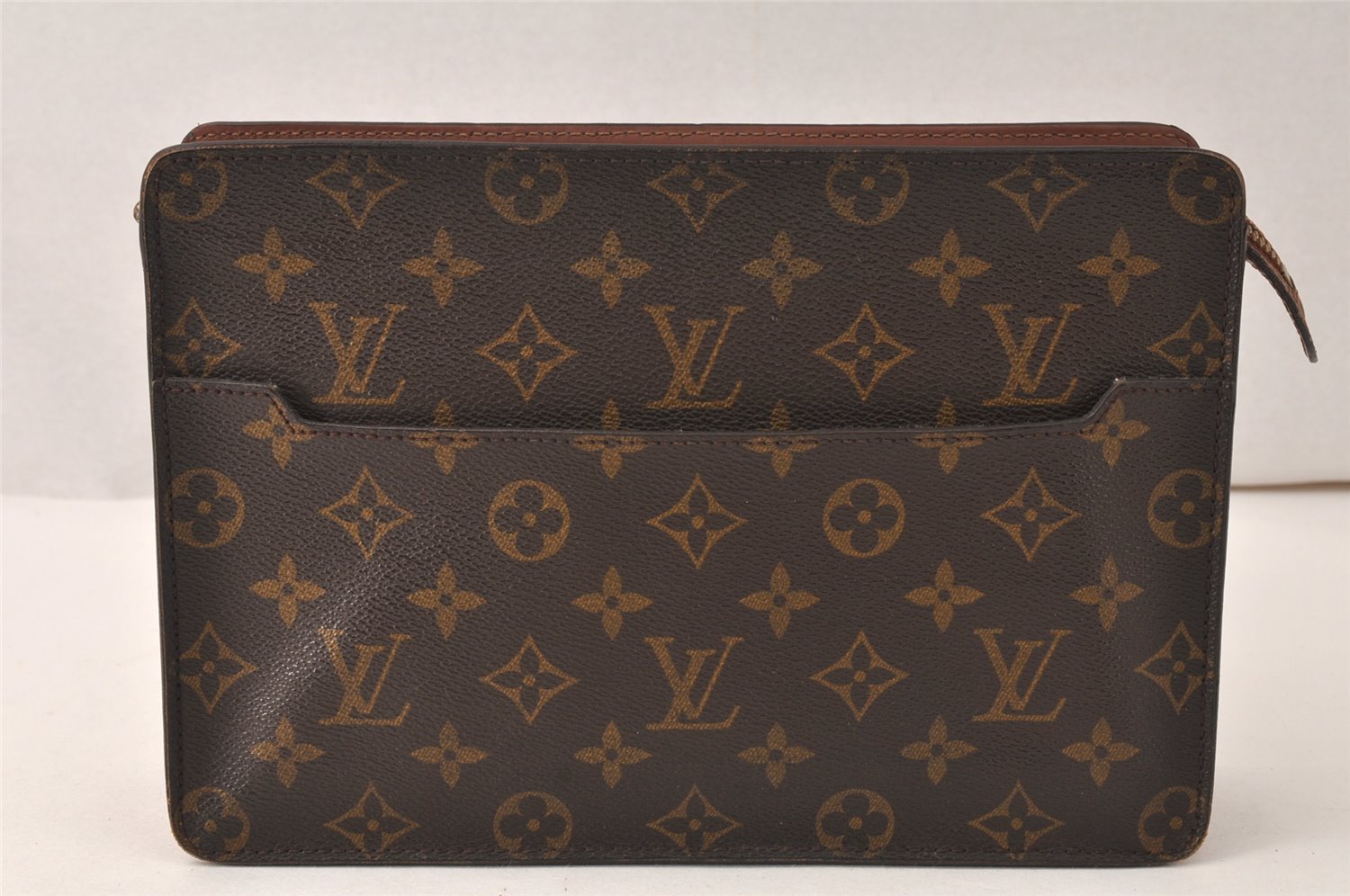 Authentic Louis Vuitton Monogram Pochette Homme Clutch Hand Bag M51795 LV 5119K
