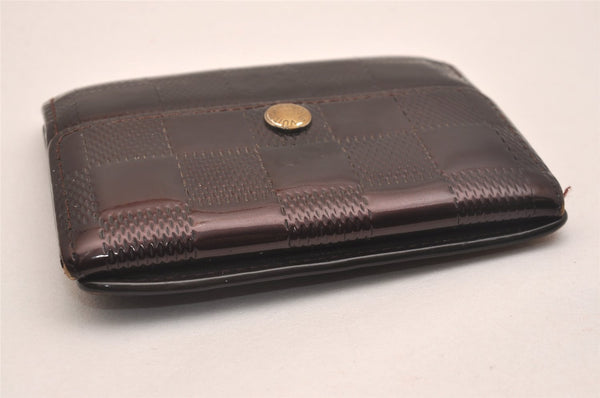 Auth Louis Vuitton Damier Vernis Ludlow Wallet Purse M92135 Bordeaux 5120J