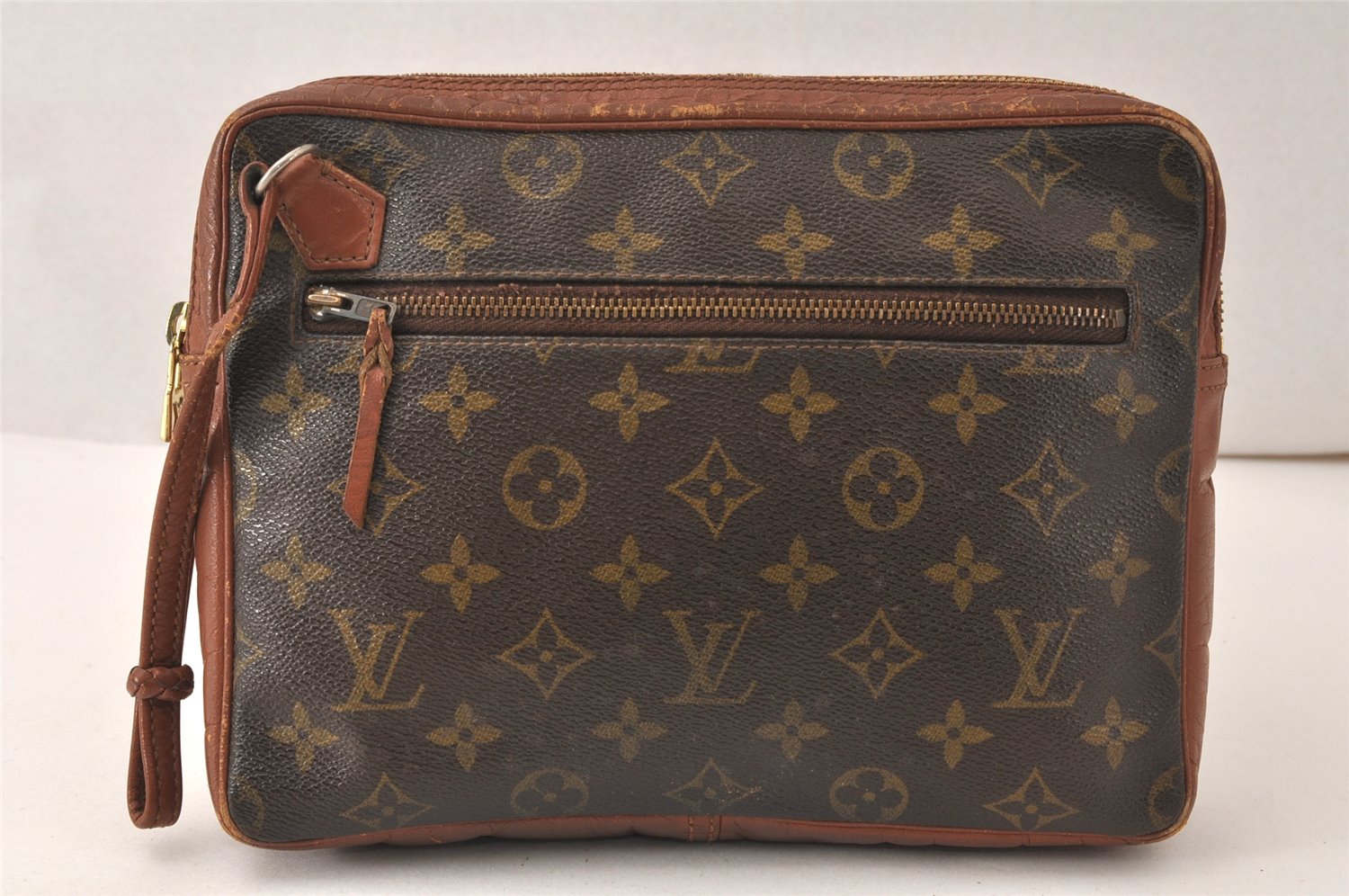 Authentic Louis Vuitton Monogram Pochette Sport Clutch Hand Bag Old Model 5120K