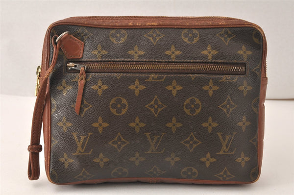 Authentic Louis Vuitton Monogram Pochette Sport Clutch Hand Bag Old Model 5120K